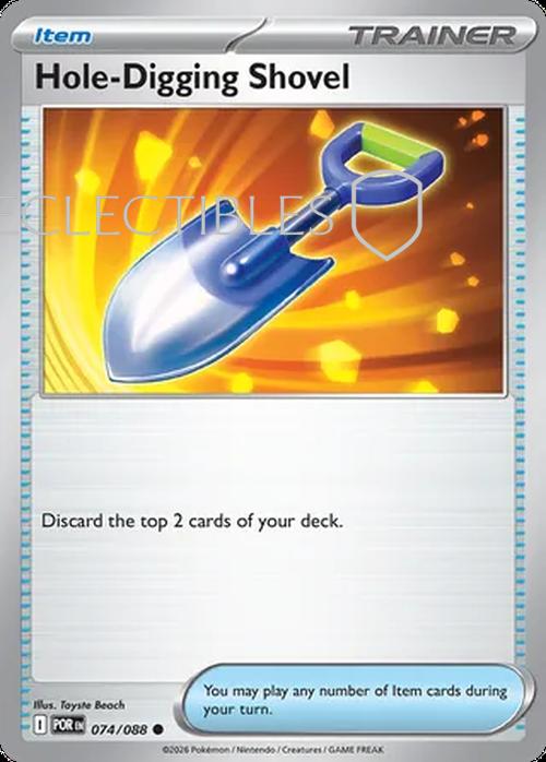 Pokemon Perfect Order 074/88 Hole Digging Shovel Reverse Holo