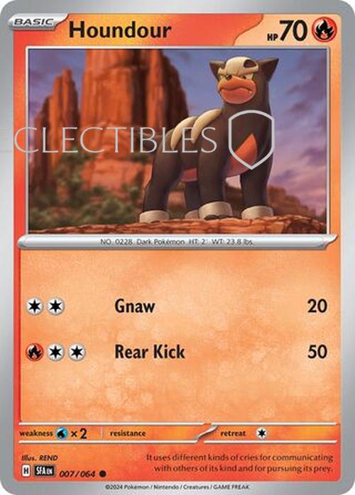Pokemon Shrouded Fable 007/064 Houndour Reverse Holo
