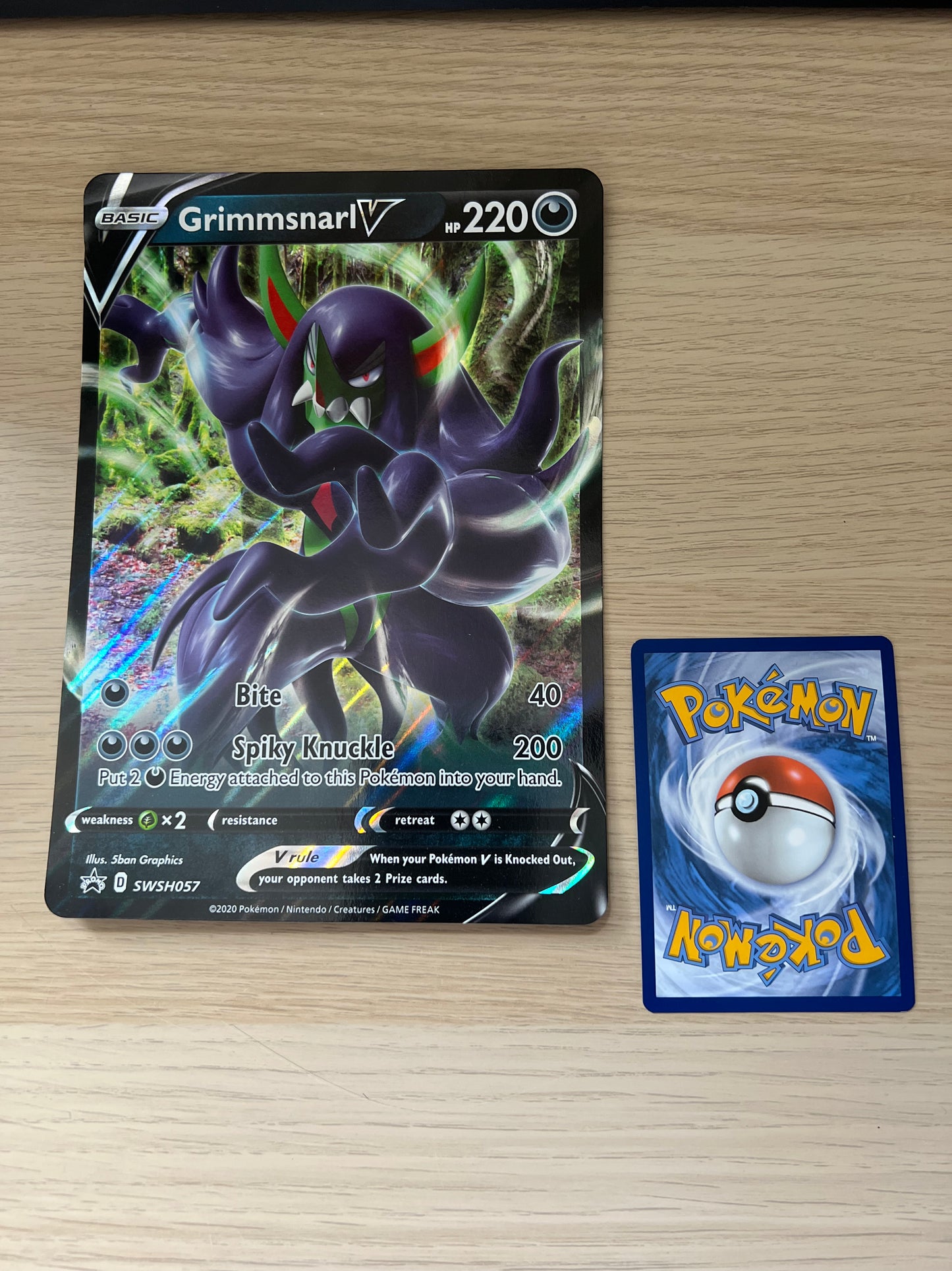 Pokemon SWSH Black Star Promos SWSH 057 Grimmsnarl V Jumbo