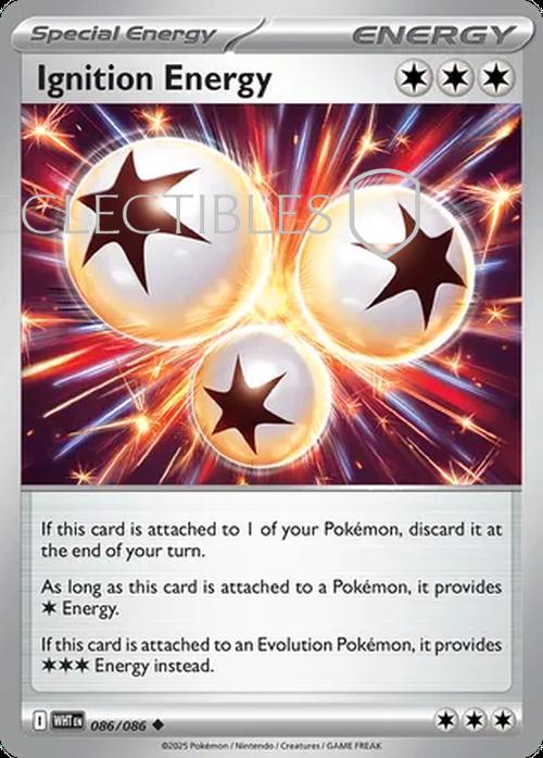 Pokemon White Flare 086/086 Ignition Energy Reverse Holo