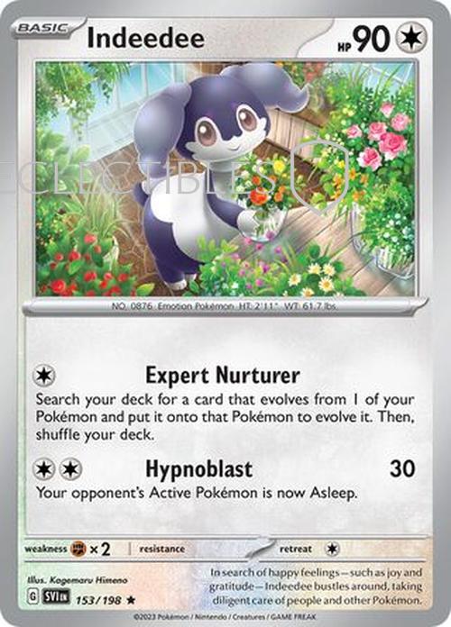 Pokemon Scarlet & Violet 153/198 Indeedee  Reverse Holo