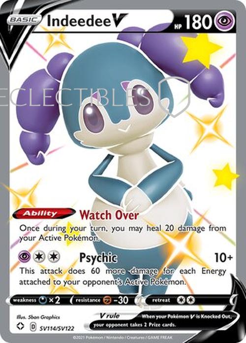 Pokemon Shining Fates SV 114/122 Indeedee V