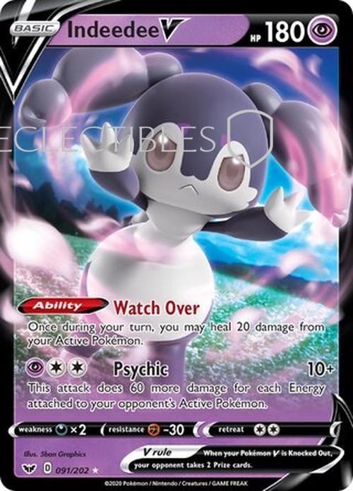 Pokemon Sword & Shield 091/202 Indeedee V