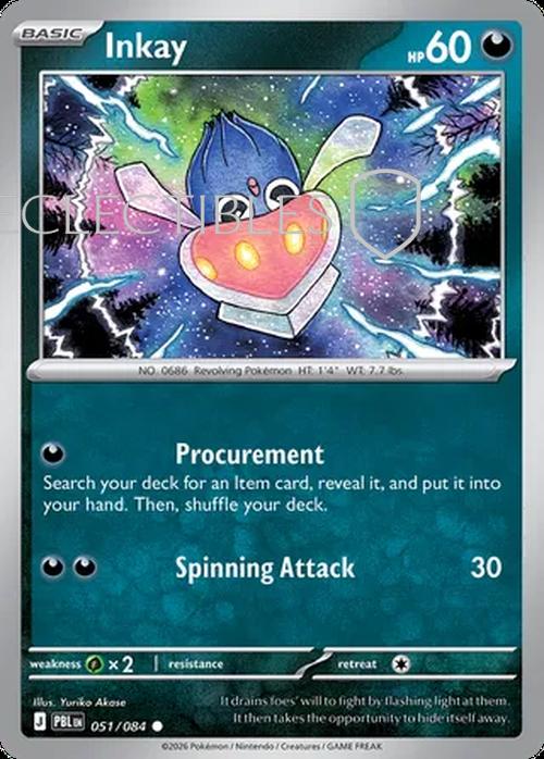 Pokemon pitch black 051/84 Inkay Reverse Holo