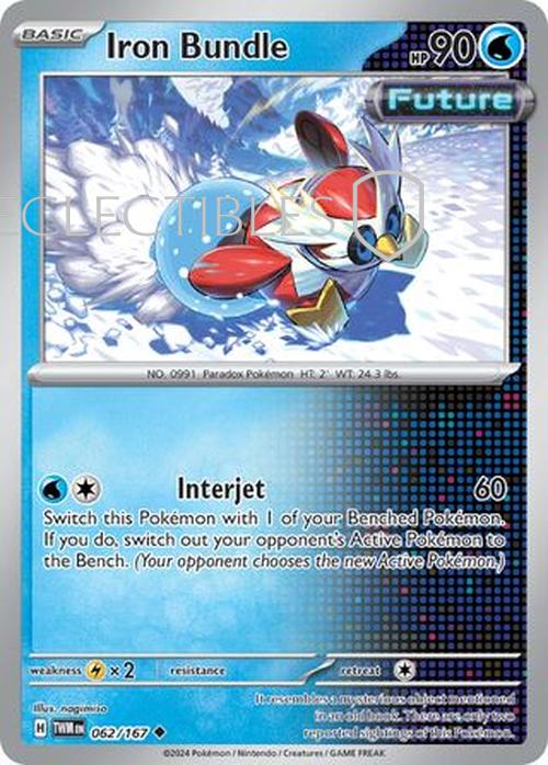 Pokemon Twilight Masquerade 062/167 Iron Bundle Reverse Holo