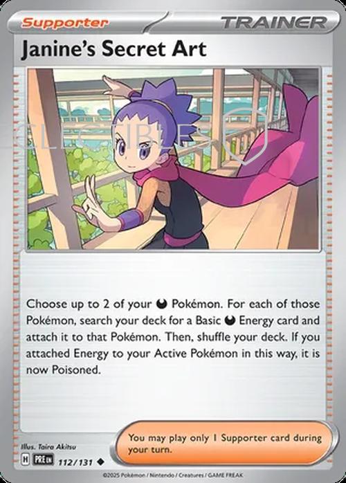 Prismatic Evolutions 112/131 Janine's Secret Art Reverse Holo