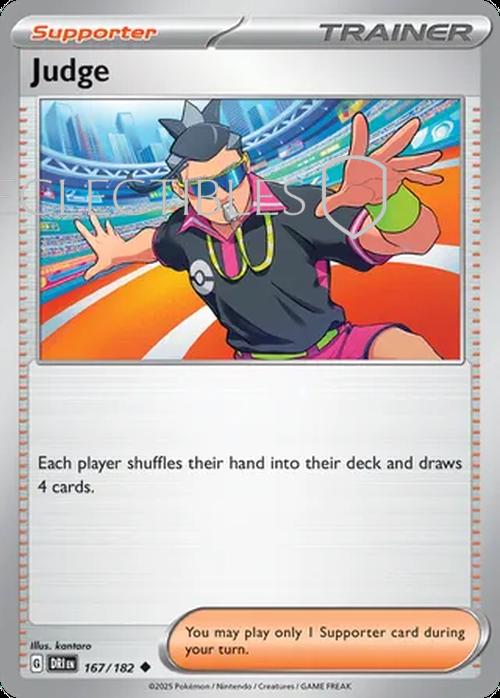 Pokemon Destined Rivals 167/182 Judge Reverse Holo