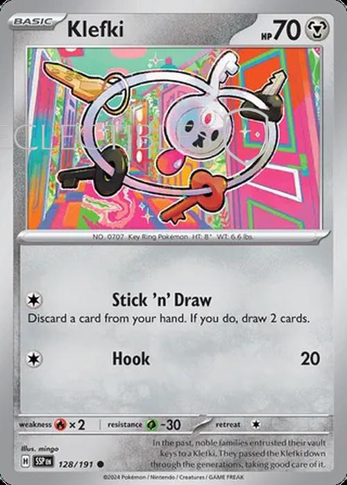 Pokemon Surging Sparks 128/191 Klefki  Reverse Holo