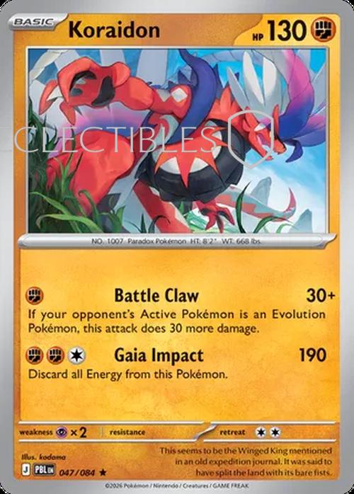 Pokemon pitch black 047/84 Koraidon Holo