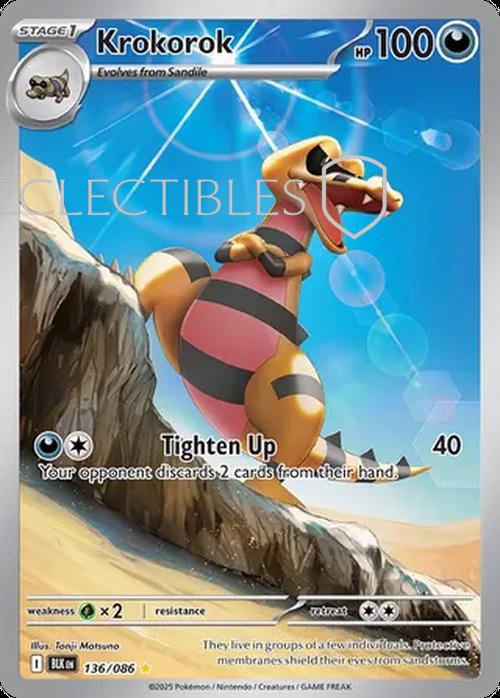 Pokemon Black Bolt 136/086 Krokorok