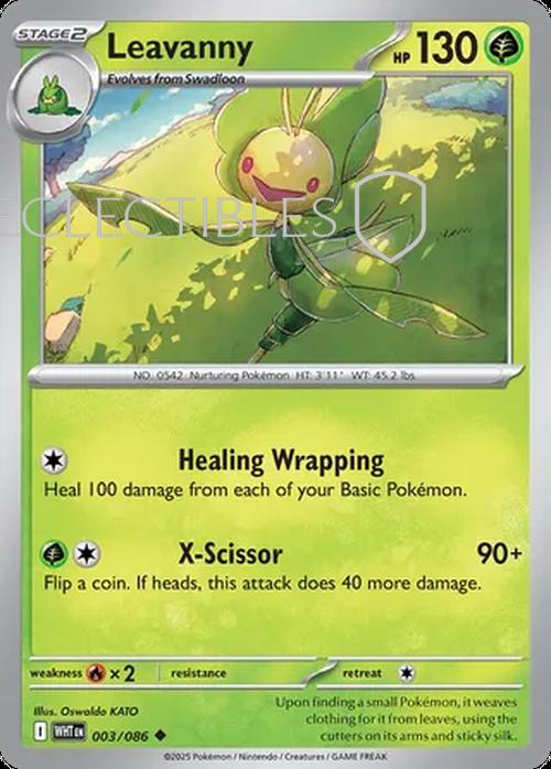 Pokemon White Flare 003/086 Leavanny Reverse Holo