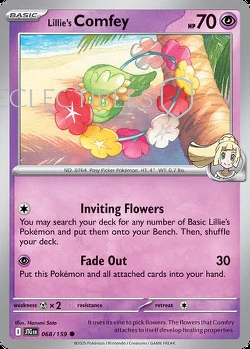 Pokemon Journey Together 068/159 Lillies Comfey Reverse Holo