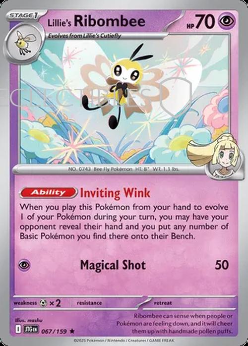 Pokemon Journey Together 067/159 Lillies Ribombee Holo