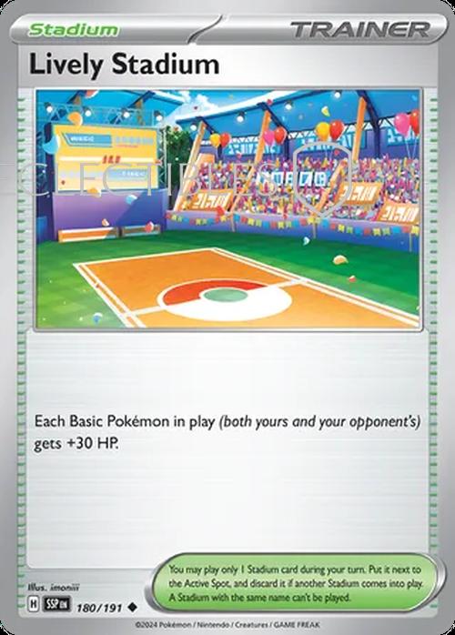 Pokemon Surging Sparks 180/191 Lively Stadium Reverse Holo