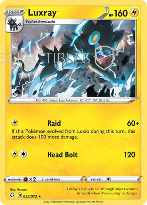 Pokemon Shining Fates 033/072 Luxray Reverse Holo