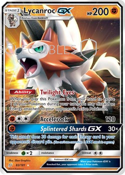 Pokemon Team up 082/181 Lycanroc GX Reverse Holo