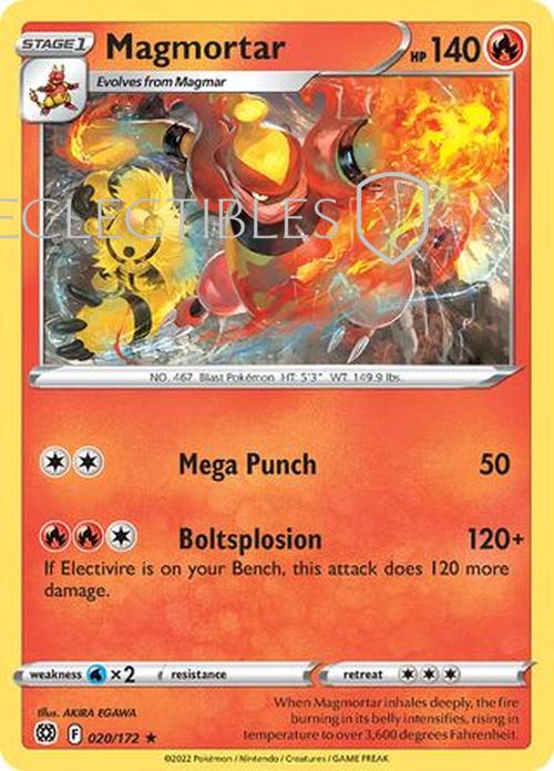 Pokemon Brilliant Stars 020/172 Magmortar Reverse Holo