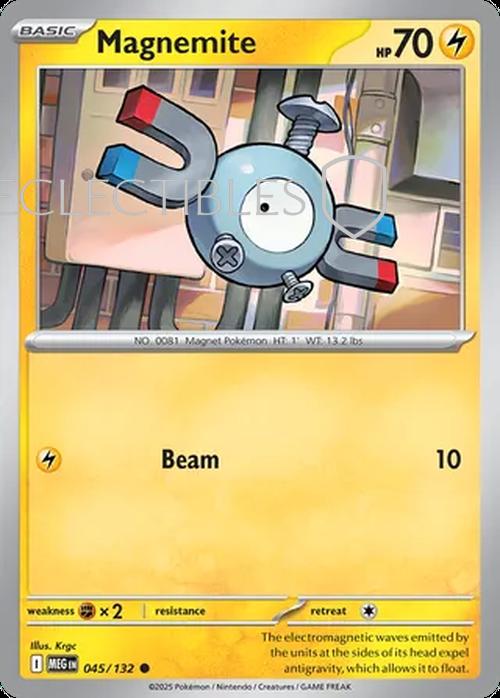 Pokemon Mega Evolutions 045/132 Magnemite Reverse Holo