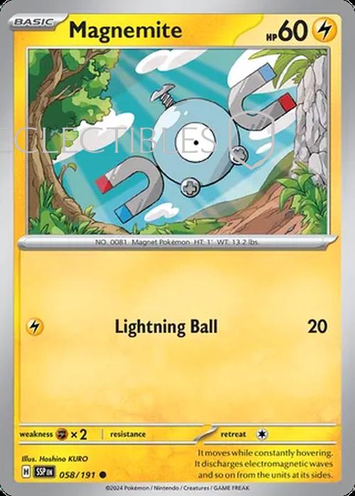 Pokemon Surging Sparks 058/191 Magnemite Reverse Holo