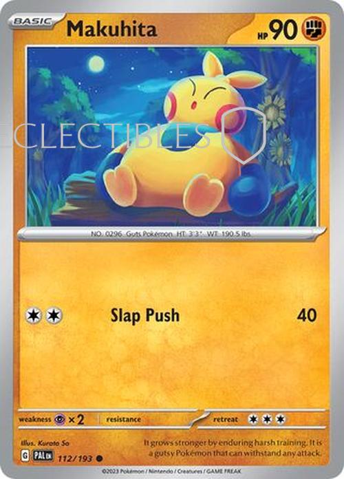 Pokemon Paldea Evolved 112/193 Makuhita Reverse Holo
