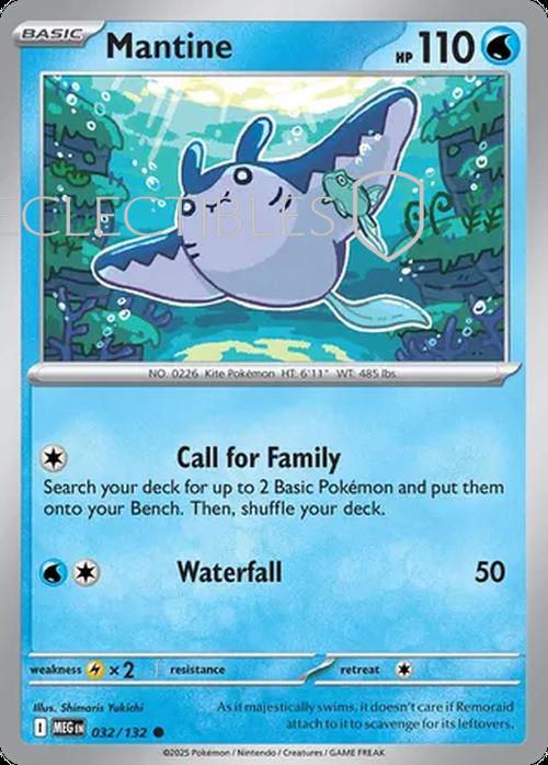 Pokemon Mega Evolutions 032/132 Mantine Reverse Holo