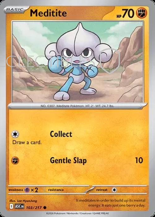Pokemon Ascended Heroes 103/217Meditite Holo