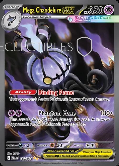 Pokemon pitch black 115/84 Mega Chandelure ex