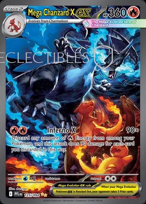 Pokemon Phantasmal Flames 125/094 Mega Charizard X ex