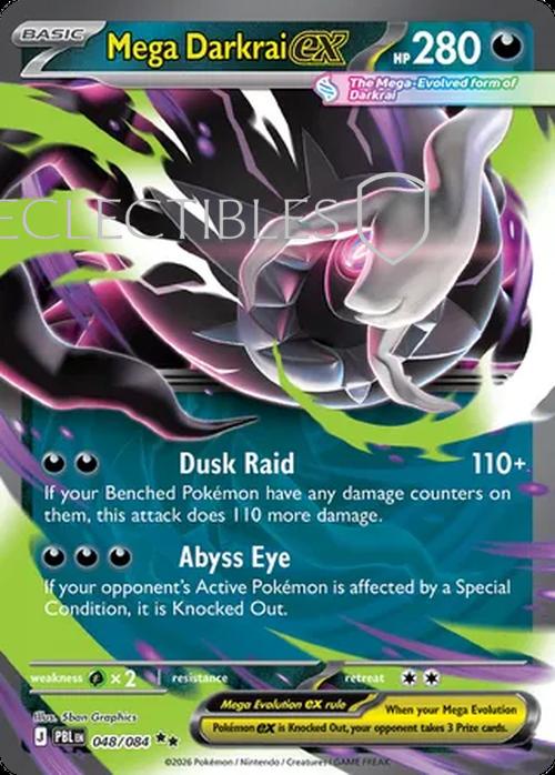 Pokemon pitch black 048/84 Mega Darkrai ex