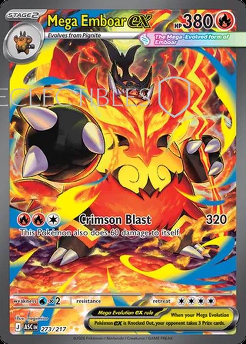 Pokemon Ascended Heroes 273/217 Mega Emboar ex