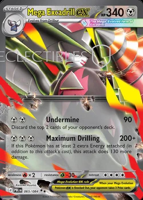 Pokemon pitch black 065/84 Mega Excadrill ex