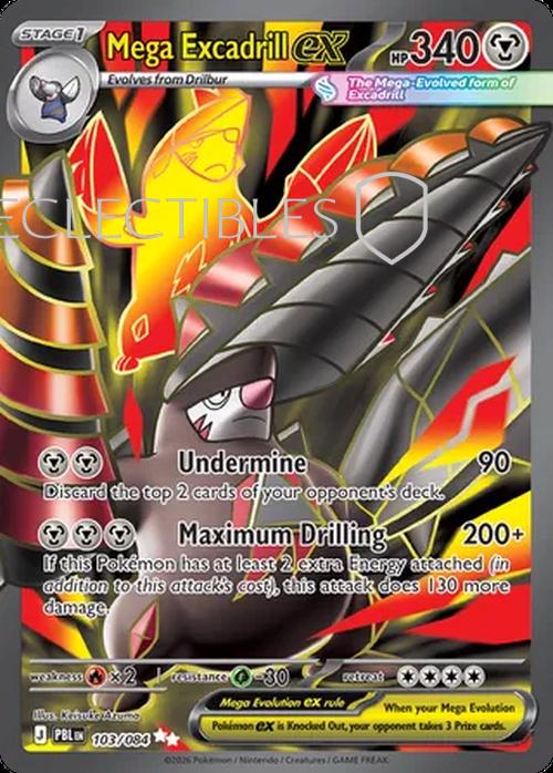 Pokemon pitch black 103/84 Mega Excadrill ex