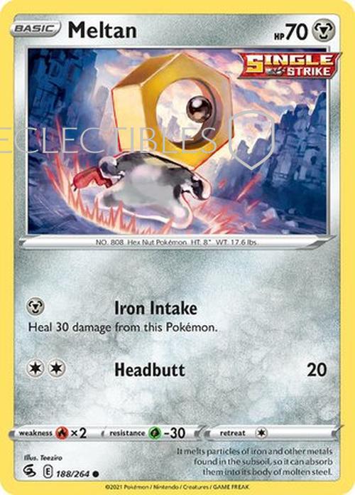 Pokemon Fusion Strike 188/264 Meltan  Reverse Holo