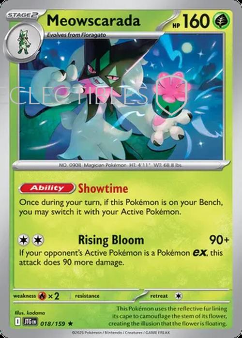 Pokemon Journey Together 018/159 Meowscarada Holo