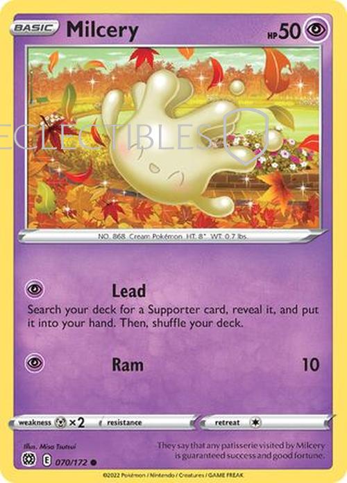 Pokemon Brilliant Stars 070/172 Milcery Reverse Holo