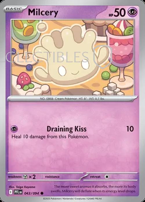 Pokemon Phantasmal Flames 043/094 Milcery Reverse Holo