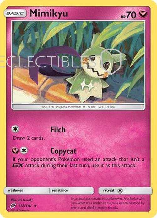 Pokemon Team up 112/181 Mimikyu Reverse Holo