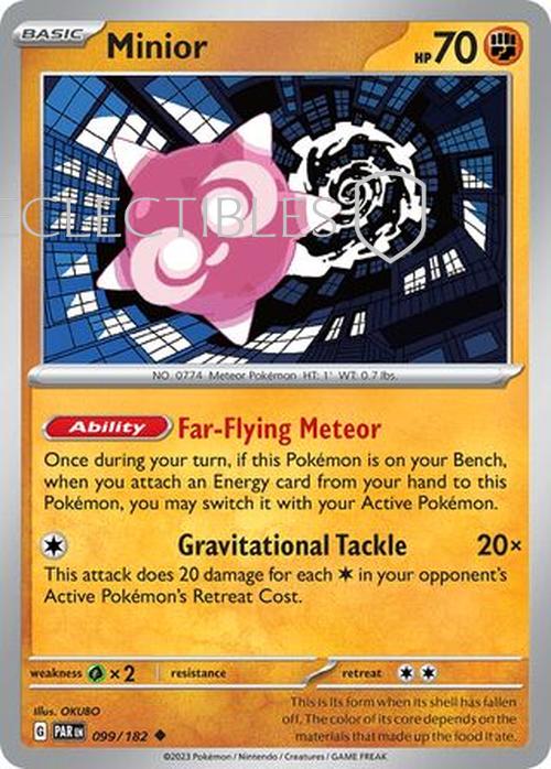 Pokemon Paradox Rift 099/182 Minior Reverse Holo