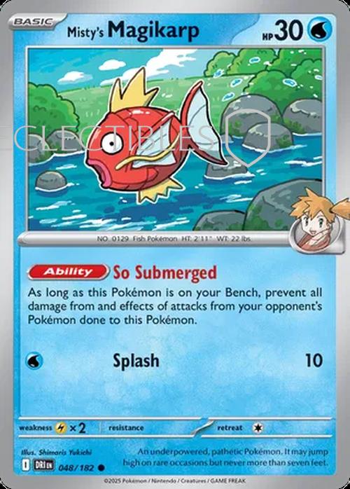 Pokemon Destined Rivals 048/182 Mistys Magikarp Reverse Holo