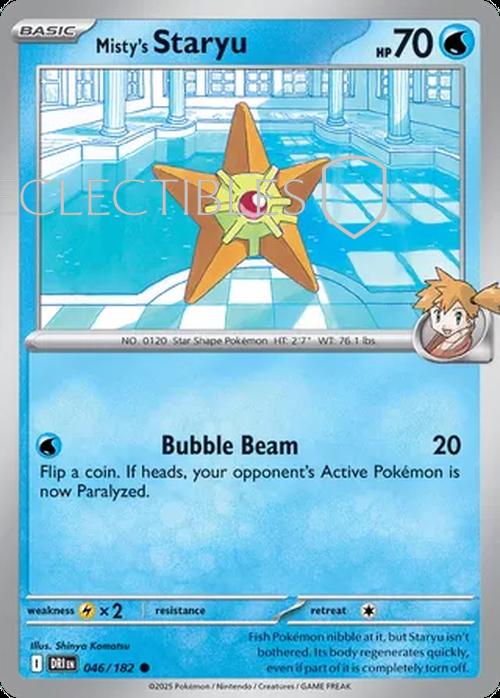 Pokemon Destined Rivals 046/182 Mistys Staryu Reverse Holo