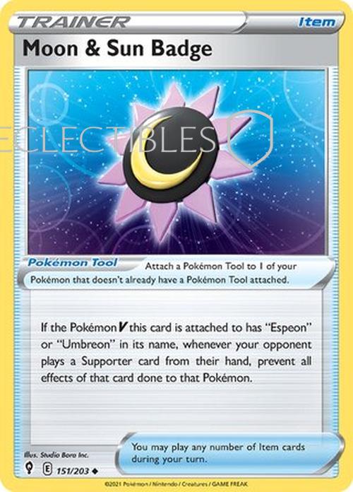 Pokemon Evolving Skies 151/203 Moon  Reverse Holo