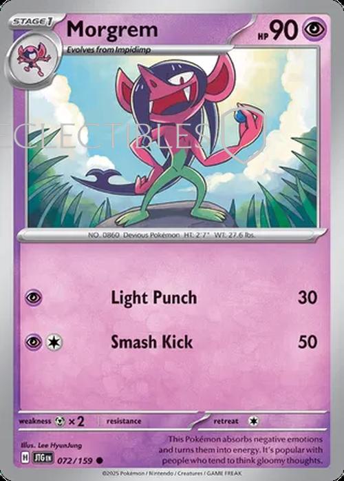 Pokemon Journey Together 072/159 Morgrem Reverse Holo