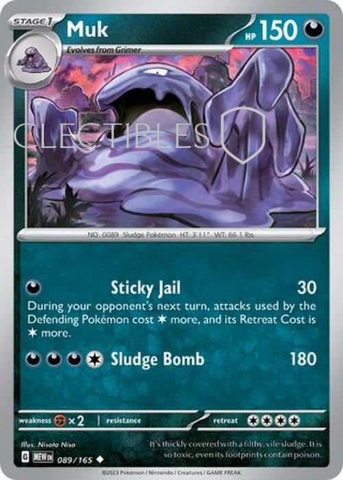 Pokemon Scarlet & Violet 151 089/165 Muk  Reverse Holo