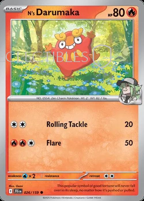 Pokemon Journey Together 026/159 Ns Darumaka Reverse Holo