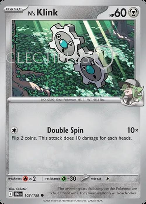 Pokemon Journey Together 103/159 Ns Klink Reverse Holo