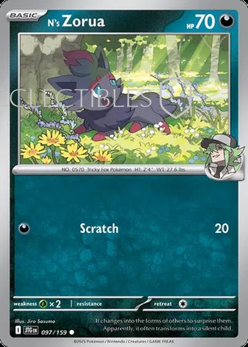 Pokemon Journey Together 097/159 Ns Zorua Reverse Holo