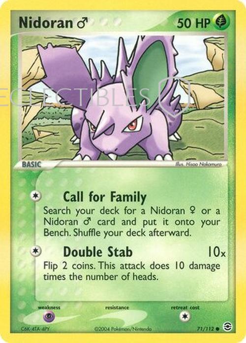 Pokemon EX FireRed & LeafGreen 071/112 Nidoran Reverse Holo