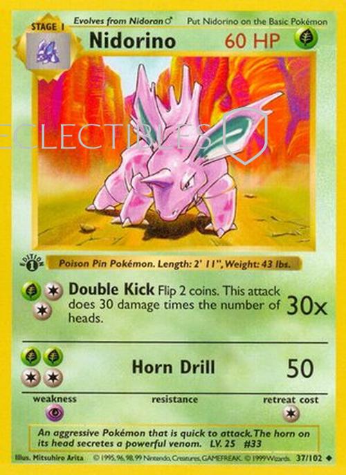 Pokemon Base Set 037/102 Nidorino
