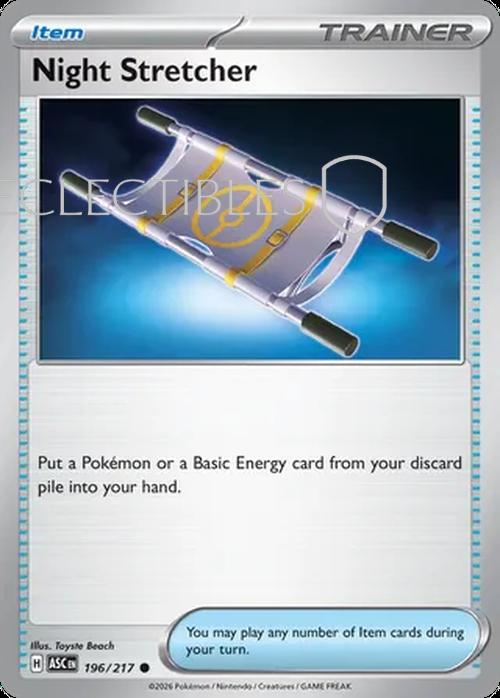 Pokemon Ascended Heroes 196/217 Night Stretcher Reverse Holo