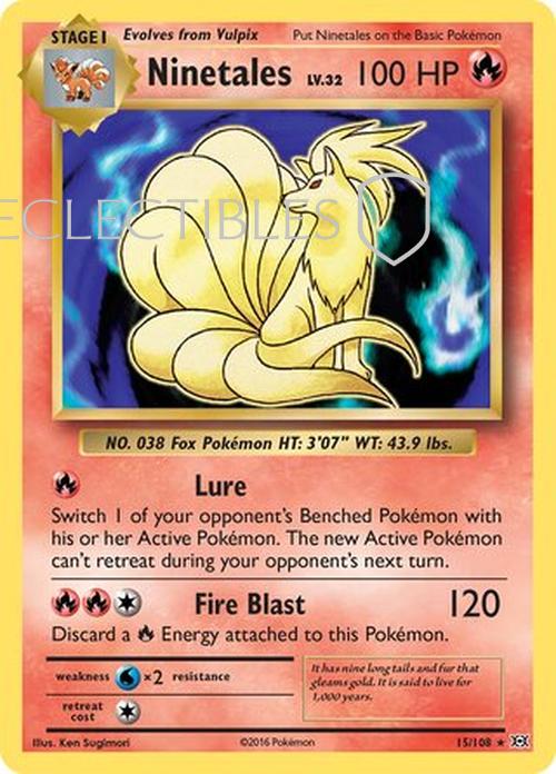 Pokemon evolutions 015/108 Ninetales Holo